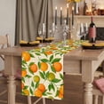thumbnail image 2 of Table Runners 70 Inches Long Dress Scarves, Green Orange Farmhouse Coffee/Dining/Kitchen Table Decor, Holiday Table Runner, Summer Botanical Leaves Watercolor 13x70 Inch, 2 of 9