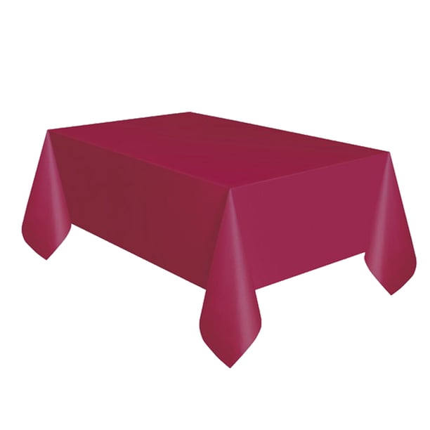 Unique Party - Mantel para Fiesta Diseño Rectangular de Plástico (Vino)