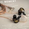 thumbnail image 5 of KBEAR K01 Iems For Gaming, Wired Gaming Earbuds, Noise Cancelling In Ear Headphones With 3.5mm Plug, HIFI Immersive Bass In Ear Monitor Wired Earphones For Computer Laptop Music（Black without mic), 5 of 9
