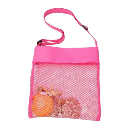 

XMMSWDLA Beach Toy Mesh Beach Bag Shell Bag Seashell Bag Sand Toy Mesh Bag Shell Collecting Bags Totes for Beach Accessories Storage Bag with Adjustable Carrying Straps for Boys and Girls