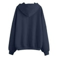 thumbnail image 4 of eileial Hoodies for Women Autumn and Winter Women's Sweater Sports Solid Color Cardigan Zipper Hooded Zip up Hoodie Women,Navy S, 4 of 4