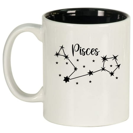 

Star Zodiac Horoscope Constellation Ceramic Coffee Mug Tea Cup Gift (11oz White) (Pisces)