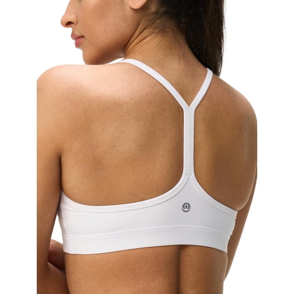 Sujetador deportivo Omwilddo para mujer, acolchado en la espalda en Y, blanco, talla M