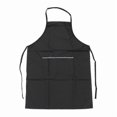 thumbnail image 1 of Beauty Salon Apron Waterproof Working Clothes Multi-use Hairdressing Apron Front Lagre Pockets Protective Pinafore (black, Random Pocket Brim Color), 1 of 3