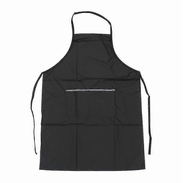 Beauty Salon Apron Waterproof Working Clothes Multi-use Hairdressing Apron Front Lagre Pockets Protective Pinafore (black, Random Pocket Brim Color)