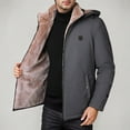thumbnail image 2 of Mens Jackets with Hood Lined Plus Sizes Heavyweight Jacket Thick Warm Cozy Windproof Mens Winter Coat, 2 of 7