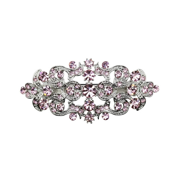 Faship Gorgeous - Pasador para el pelo con diseño floral, color rosa claro