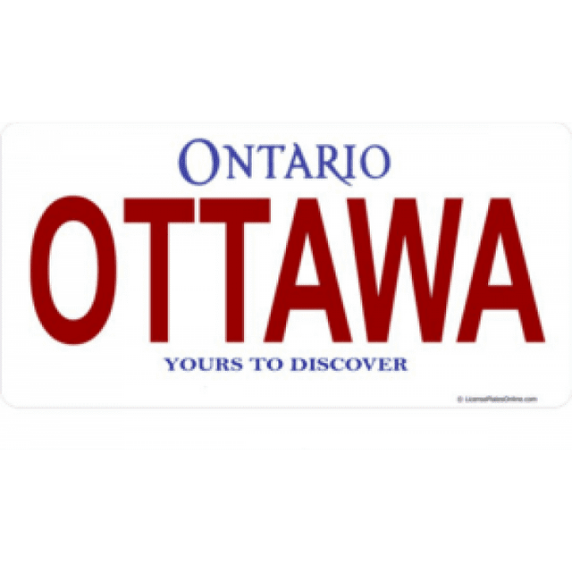 Ontario Ottawa Photo License Plate Free Personalization on this plate