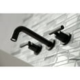 thumbnail image 4 of Kingston Brass KS8125CML Manhattan 2-Handle 8 in. Wall Mount Bathroom Faucet, Oil Rubbed Bronze, 4 of 5