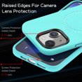 thumbnail image 4 of Dteck Slim Magnetic MagSafe Case for iPhone 14 Clear Transparent Anti-Yellowing with Hidden Bracket Kickstand Heavy Duty Shockproof Design Full Body Protective Case For iPhone 14,Mint, 4 of 6