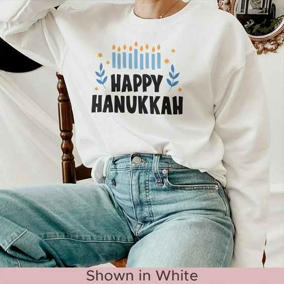 Hanukkah Sweatshirt, Happy Hanukkah