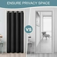 thumbnail image 6 of DONGPAI Blackout Curtains for Doorways and Closets, Privacy Door Curtain Room Divider Thermal Insulated Door Curtain, 1 Panel, 34" x 80", Black, 6 of 8