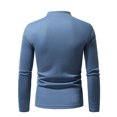 thumbnail image 6 of Yiliang V Neck Pullover Sweatshirts Knitted Shirts for Men Fall and Winter Long Sleeve Warm and Thermal Top Clothes ,Sky Blue,2XL, 6 of 6