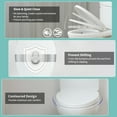 thumbnail image 3 of FBJ 400 Pound Slow Close Heavy Duty Oval Plastic Toilet Seat in White No Slam, 3 of 14