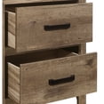 thumbnail image 4 of Miekor Furniture Bedroom Wooden Nightstand 1pc Weathered Pine Finish 2x Drawers Transitional Style Furniture B5A9575, 4 of 9