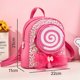 thumbnail image 1 of Mochila pequeña con luz LED para niña, morral de viaje de ocio con piruleta, bonita mochila de princesa a la moda, novedad Fivean unisex, 1 of 2