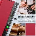 thumbnail image 3 of for Samsung Galaxy S23 Ultra 5G Case View Clear Smart Window Leather for Samsung S23 Ultra Case Luxury Flip Slim Mirror Hard PC Kickstand Shockproof Galaxy S23 Ultra Cover Protective (red), 3 of 14