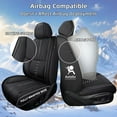 thumbnail image 2 of DIKSOAKR 2 Front Car Seat Covers Fit for Nissan Rogue Sport 2017-2021 Faux Leather Seat Cushion with Airbag Compatible Automotive Interior Accessories (Black), 2 of 7