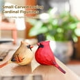 thumbnail image 3 of 2PCS Small Cardinal Figurines, Loving Cardinals Present for Couple, Carved Bird Figurine Decor for Home and Outdoor Display, 3 of 6