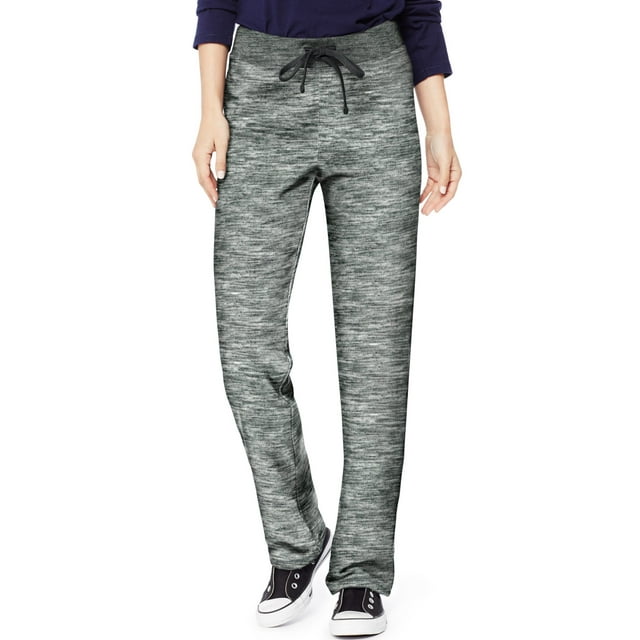 Hanes Pantalon en Molleton Français pour Femmes, TG, Ébène Spacedye