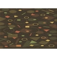 thumbnail image 1 of Ahgly Company Indoor Rectangle Patterned Oak Brown Area Rugs, 7' x 10', 1 of 6