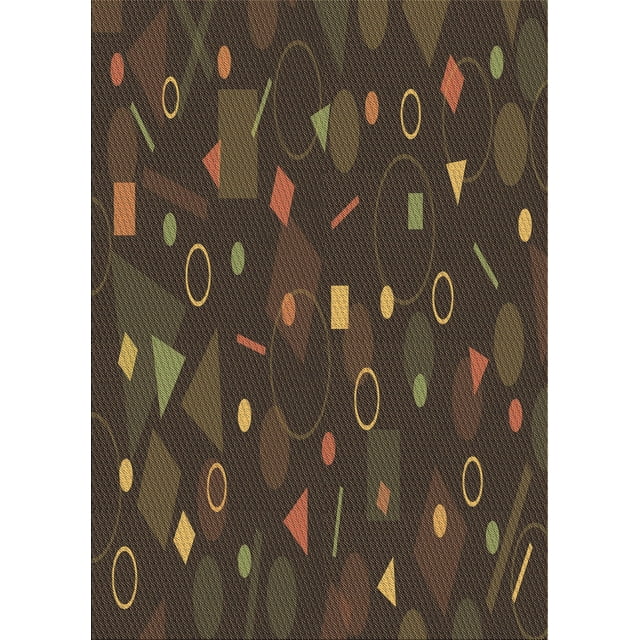 Ahgly Company Tapis Rectangulaire Lavable en Machine Intérieur Transitionnel Chêne Brun, 3 Pieds x 5 Pieds