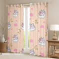 thumbnail image 2 of Feelyou Dreamy Cute Unicorn Curtains Pack of 2 (42x84 Each) for Child, Moon Cloud Sky Curtains Blackout, Kawaii Cartoon Animal Bedroom Curtains, Blackout Curtains Bedroom Decor, 2 of 6