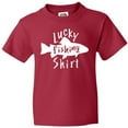 thumbnail image 3 of Inktastic Lucky Fishing Shirt- Fish Youth T-Shirt, 3 of 5