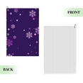 thumbnail image 2 of Picia Crystal Purple Snowflake Microfiber Golf Towel (24" X 16") with Carabiner Clip, Waffle Pattern Hook - Golf Accessories and Gifts, Father's Day, Christmas, Birthday Gift, 2 of 8