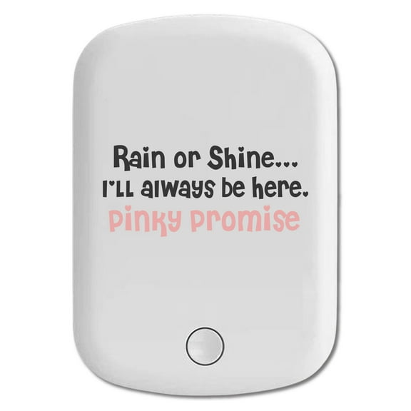 DistinctInk Magnetic Battery Pack, 10000 mAh Wireless Portable Charger with USB-C Cable, Compatible with MagSafe iPhone 14 / 13 / 12 Series - Rain or Shine I'll Always Be Here. Pinky Promise