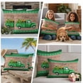 thumbnail image 5 of Saint Patrick's Day Outdoor Waterproof Pillow Covers, Luck Leaves Car Brown Wooden Plaid Decorative Square Throw Pillowcase Sofa Cushion Sham for Patio/Couch/Chair, 18"x18" 2 Pack, 5 of 8