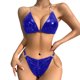 thumbnail image 1 of Gibobby Lenceria mujer sexy Día de San Valentín Conjunto de lencería con aros de talla grande para mujer, ropa interior de dos piezas, ropa interior, ropa de dormir(Azul, XL), 1 of 5