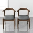 thumbnail image 5 of Ashcroft Furniture DCH00603701 Leon Mid Century Modern Fabric Dining Chair, Brown - Set of 2, 5 of 10