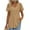 Camel, variant on Women's Summer Peplum Tops Short Sleeve Babydoll V Neck Shirt Ruffle Plus Size Tunic Top Solid Color Tees Blouses Maternity Clothes Camel 3XL