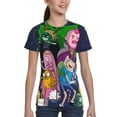 thumbnail image 4 of Adventure Time Teen T-Shirt Crewneck Short Sleeve Double-Sided Print Summer Tee Shirts Top For Youth Boys Girls Children X-Small, 4 of 7
