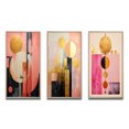 thumbnail image 2 of Designart "Serendipitous Circular Geometric Serenity VI" Modern Geometric Framed Wall Art Set Of 3 - Gold Abstract Frame Canvas Set For Living Room Decor, 2 of 6