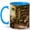 Blue, variant on Sunlit Home Library 11oz Ceramic Mug, Cozy Book Nook Coffee Cup