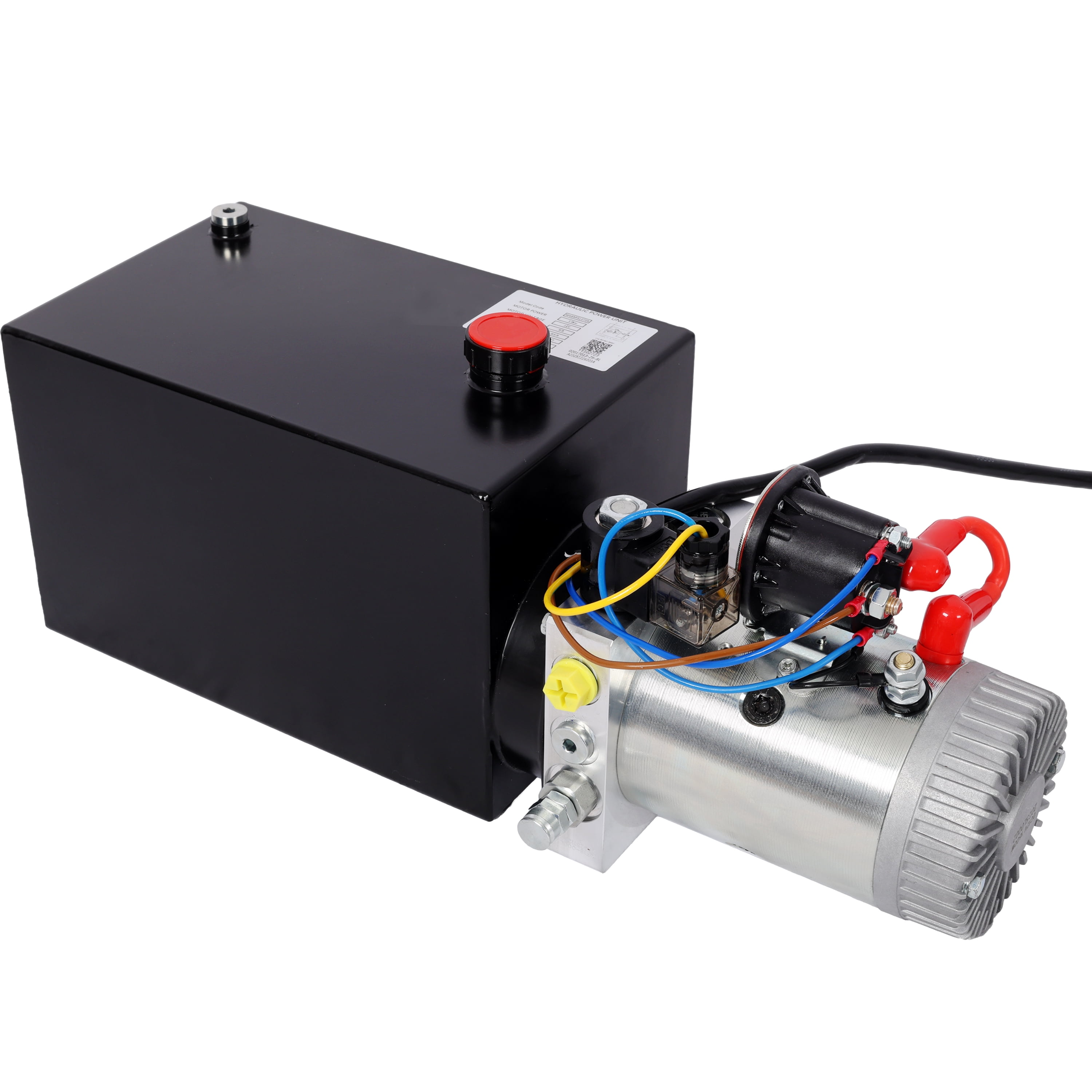 12V Hydraulic Pump, 3 HP, 2950 PSI, 8-Quart Reservoir, Heavy-Duty, Dump Trailer Use
