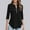 Black, variant on Blczomt Womens Tops 2025 3/4 Sleeve Tunic Plain Pink Blouses Zipper Fall Winter Dressy Peasant Blouses for Women L