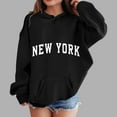 thumbnail image 2 of Staki Long Sleeve Shirts for Girls Youth Girls Sweatshirt Solid Fleece Pullover Hoodis Fall Clothes for Teen Girls Thumb Hole(Black,8-9 Years), 2 of 4