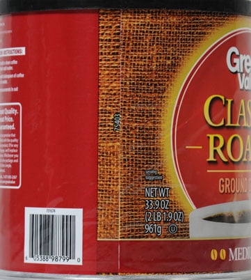 Great Value Classic Roast Ground Coffee, Medium Roast, 33.9 oz