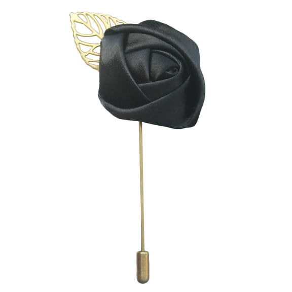 Nvzi-a 6 Pcs Groom Boutonniere Rose Boutonniere Wedding Buttonholes Pocket Boutonniere Boutonniere for Men Wedding for Groom Groomsmen for Prom Wedding(Black)
