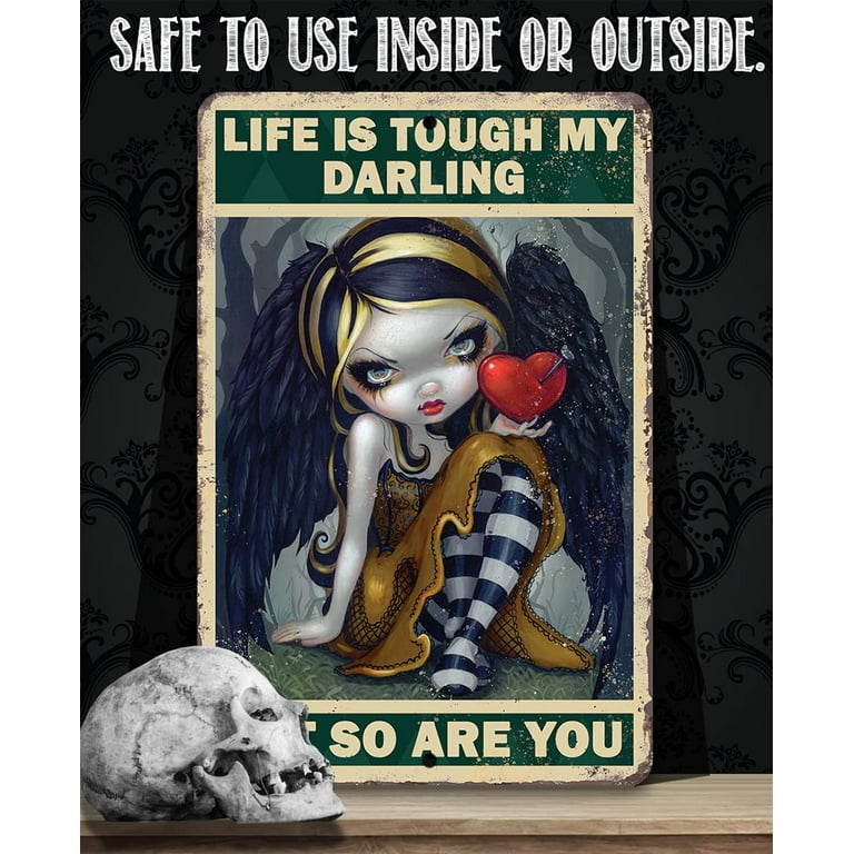 Halloween Tin Sign – Be A Witch In A World Full Of Princesses | Vintage Wall Art | 8x12 Inch Rustic Decor