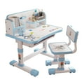 thumbnail image 1 of kluokesi Kids Functional Desk and Chair Set, Study Desk for Children with Chair,Height Adjustable Children School Study Desk with Storage Drawer for Boys Girls（Blue）, 1 of 8