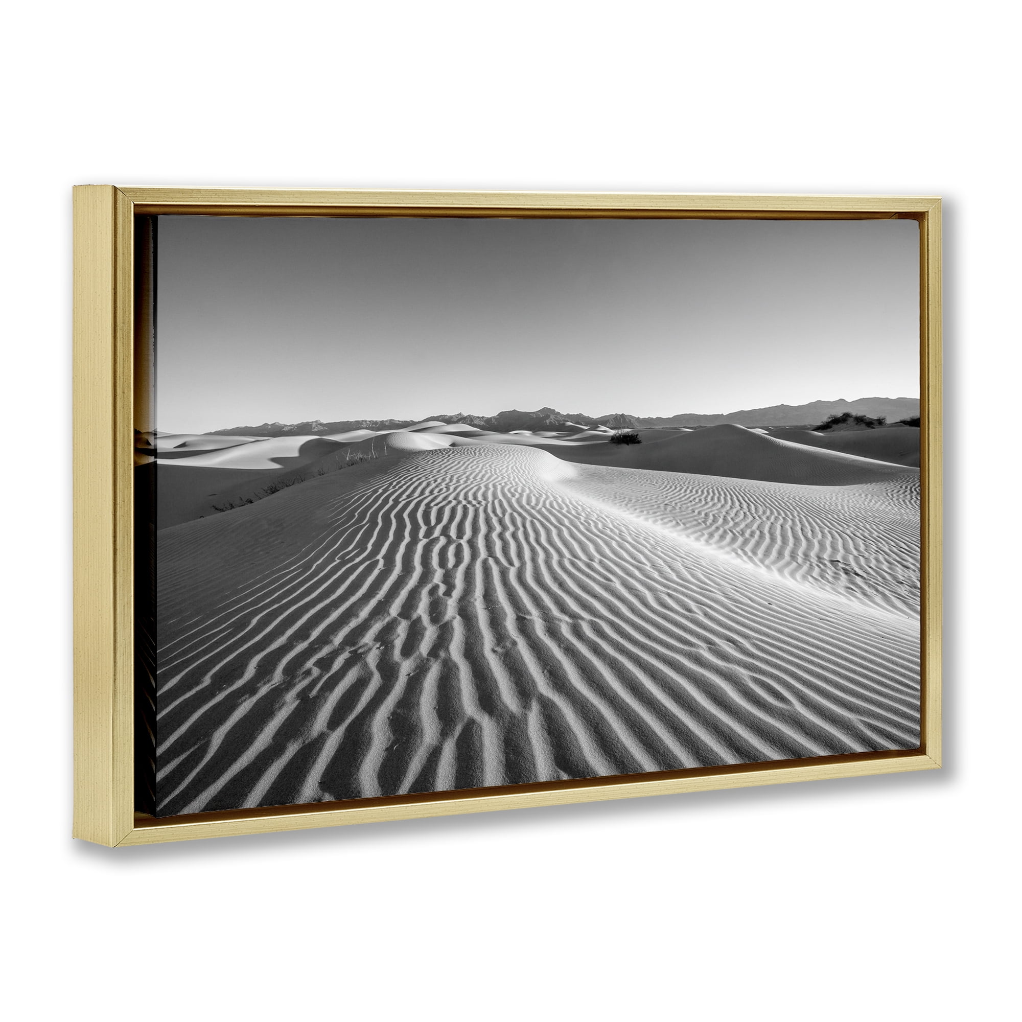 Stupell Industries Sand Waves In The Distance Gold Framed Floater Canvas Wall Art, design by Jon Evan