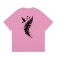thumbnail image 3 of NAMTYQX Tshirts Shirts for Men Casual Airoft Baggy Short Sleeve Lightweight Soft Round Neck Hawaiian Graphic Plus Size Mens T-Shirts Graphic Tees Pink Size S, 3 of 5