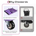 thumbnail image 4 of Byootique 20" Rolling Tote Bag Grocery Bag on Wheels Shopping Trolley DuskViolet, 4 of 11