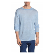 Onia Kevin Linen Blend Crew Neck Sweater,SKY,Sz M