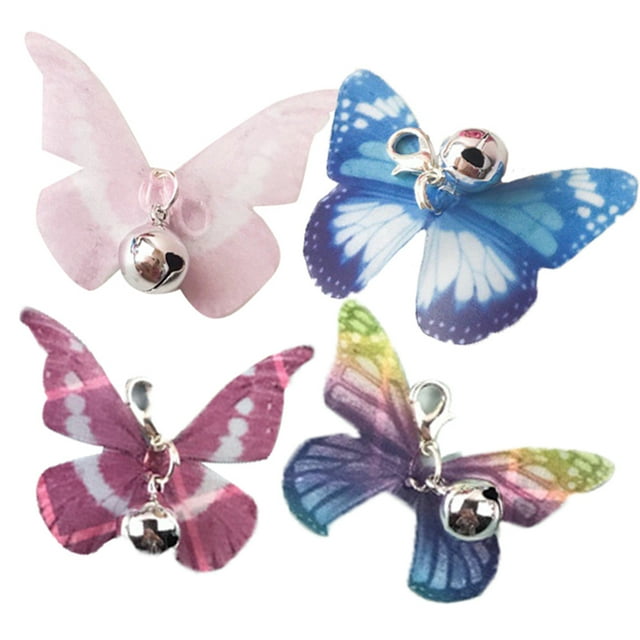 Bangcool Baguette de Chat Recharge Papillon 4PCS Chaton Teaser Remplacement Cloche Jouets pour Animaux de Compagnie pour Chats