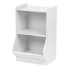 IRIS USA 2-Tier Storage Organizer Shelf with Footboard, White